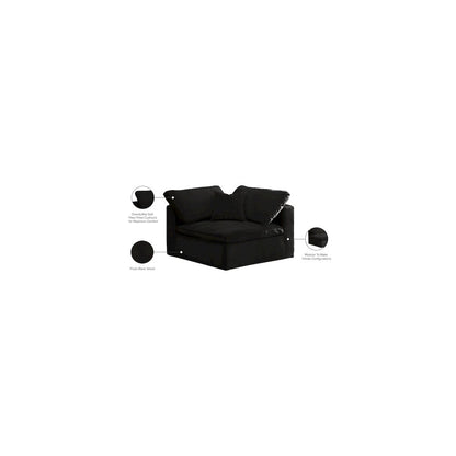 Cozy Black Velvet Chair