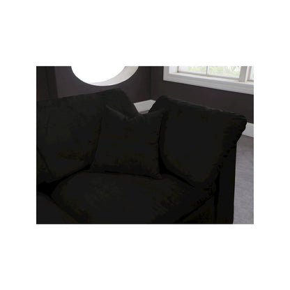 Cozy Black Velvet Comfort Modular Sectional