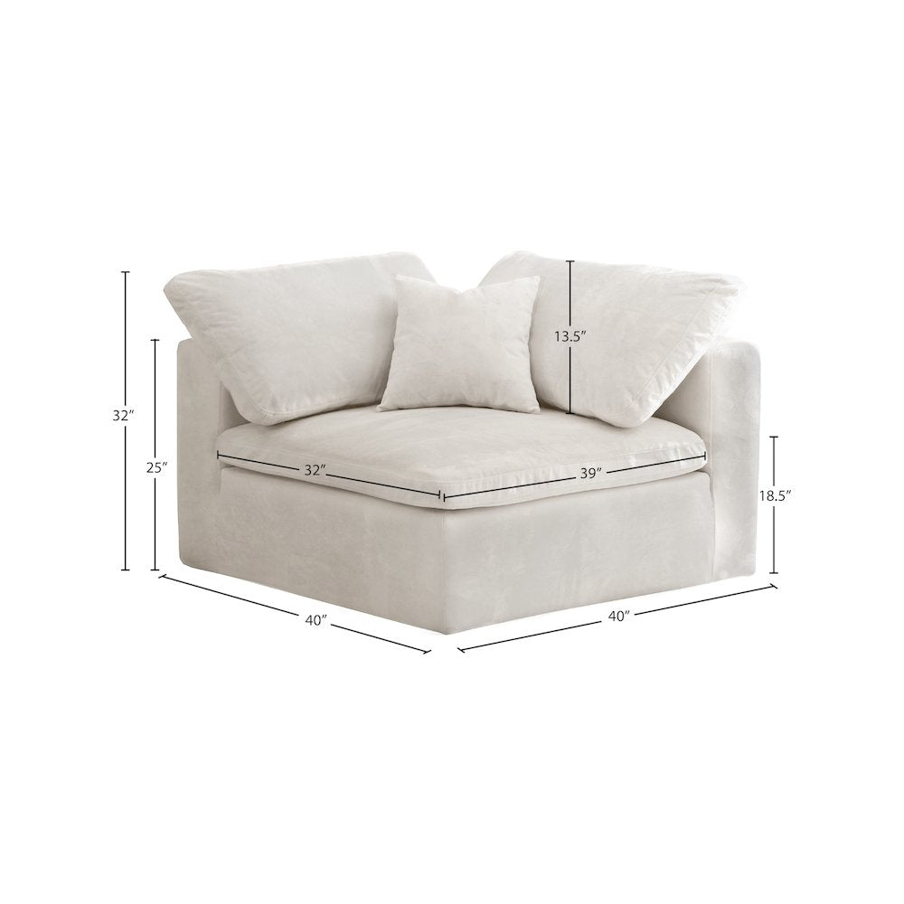 Cozy Cream Velvet Chair