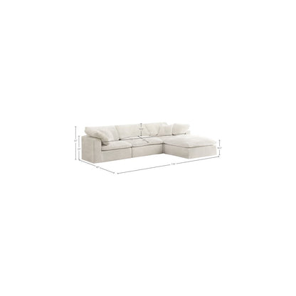 Cozy Cream Velvet Comfort Modular Sectional