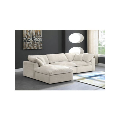 Cozy Cream Velvet Comfort Modular Sectional