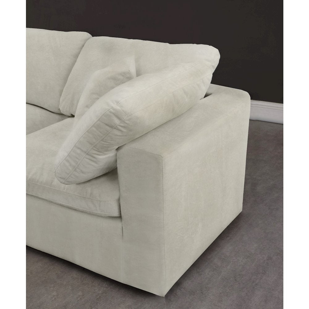 Cozy Cream Velvet Modular Sectional