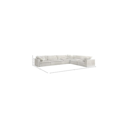 Cozy Cream Velvet Comfort Modular Sectional