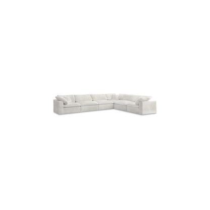 Cozy Cream Velvet Comfort Modular Sectional