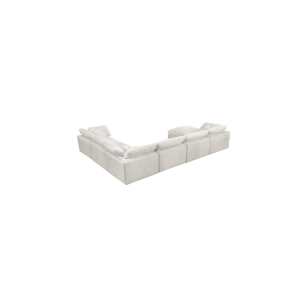 Cozy Cream Velvet Comfort Modular Sectional