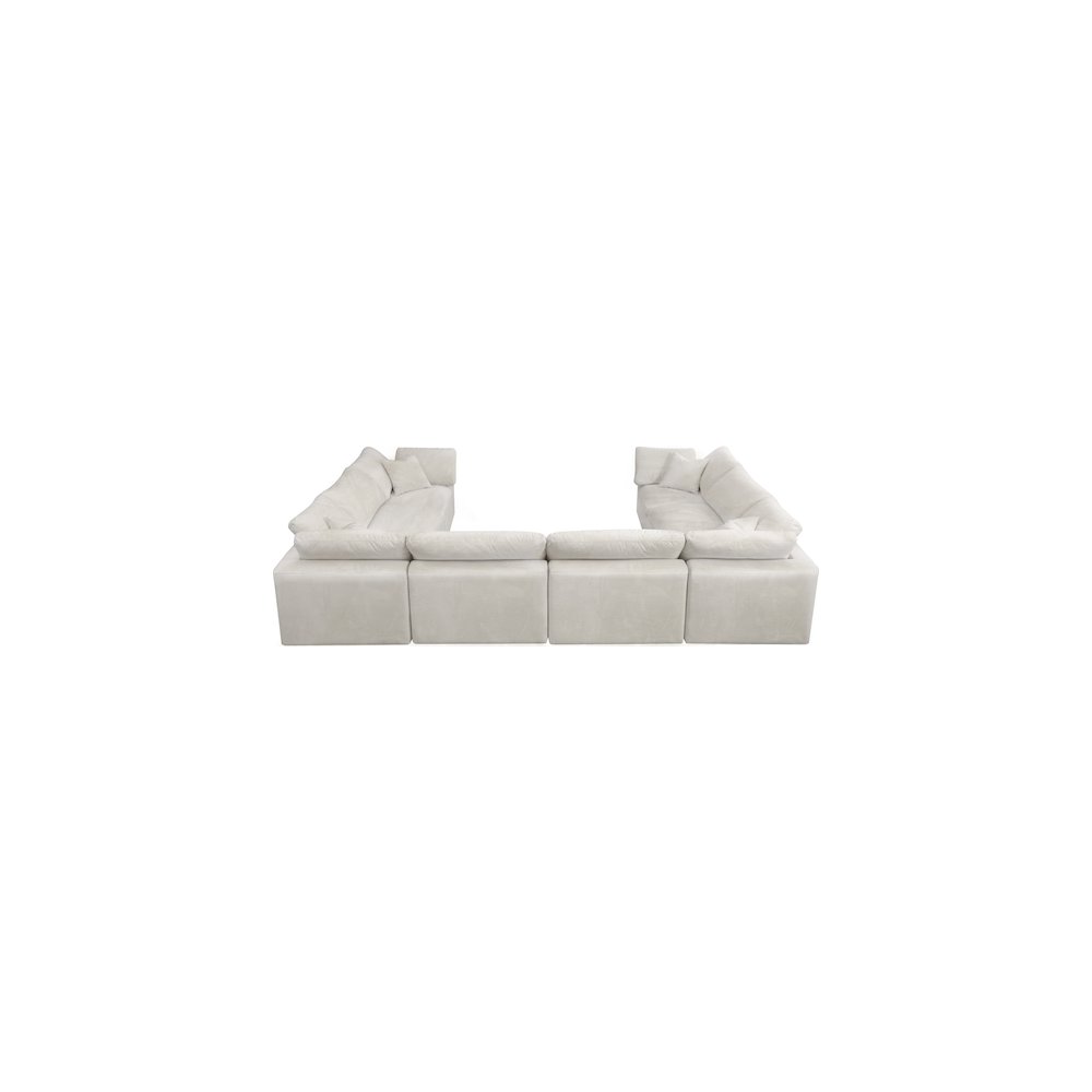 Cozy Cream Velvet Comfort Modular Sectional