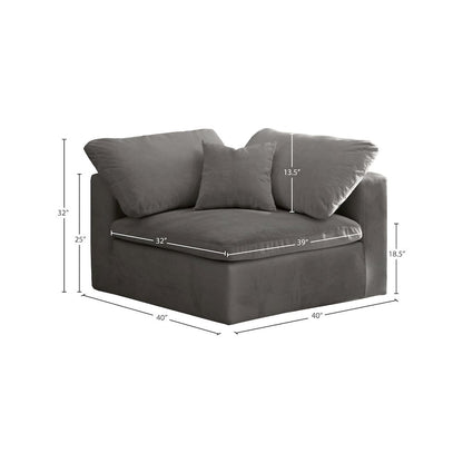 Cozy Grey Velvet Chair