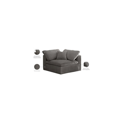 Cozy Grey Velvet Chair