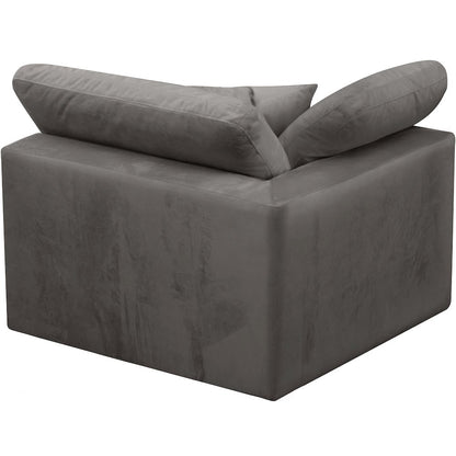 Cozy Grey Velvet Chair