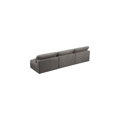 Cozy Grey Velvet Comfort Modular Armless Sofa