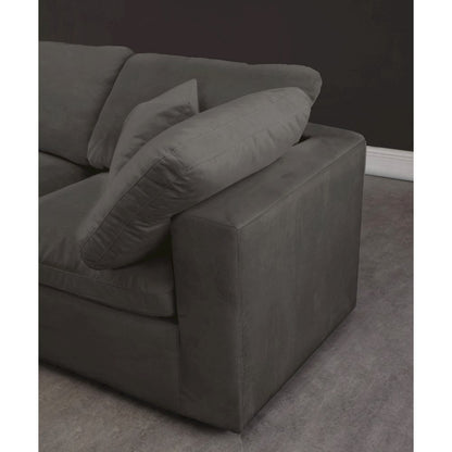 Cozy Grey Velvet Comfort Modular Sofa