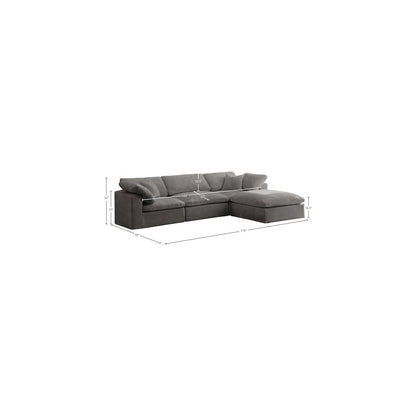 Cozy Grey Velvet Comfort Modular Sectional