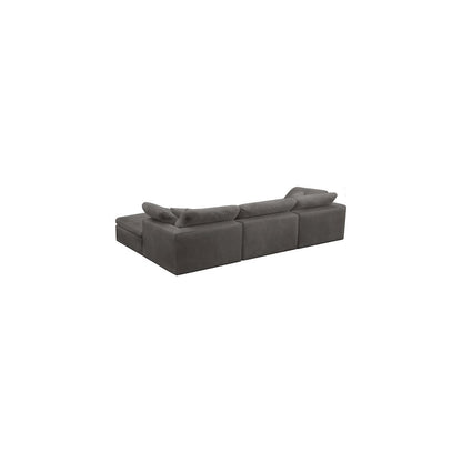 Cozy Grey Velvet Comfort Modular Sectional