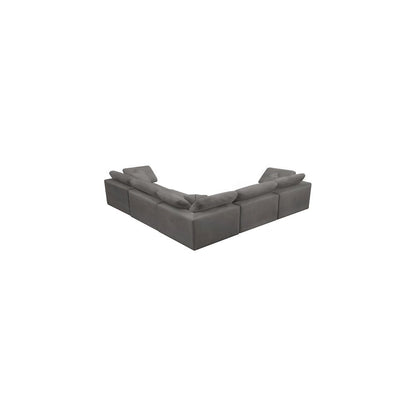 Cozy Grey Velvet Comfort Modular Sectional