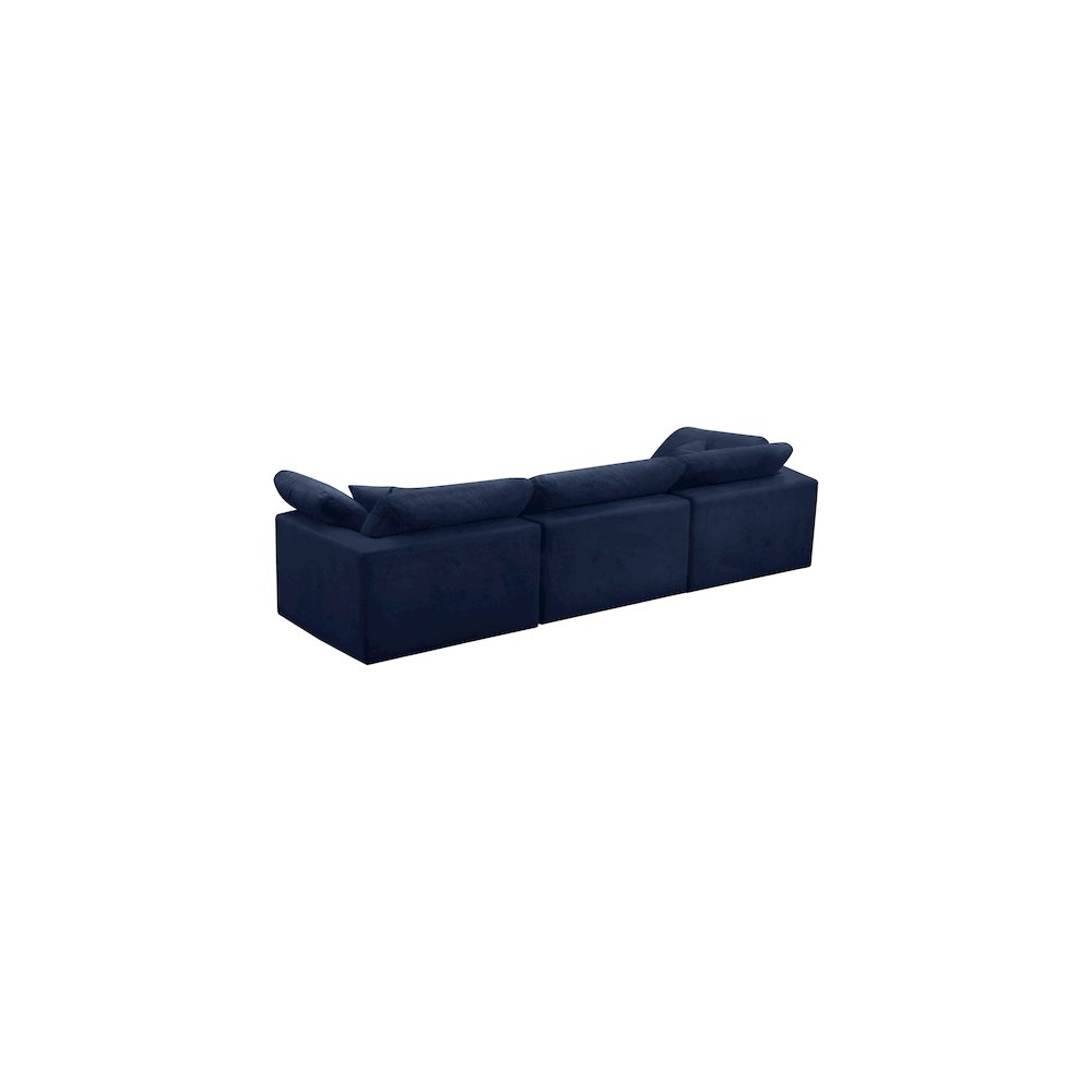 Cozy Navy Velvet Comfort Modular Sofa