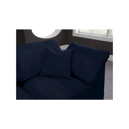 Cozy Navy Velvet Comfort Modular Sofa