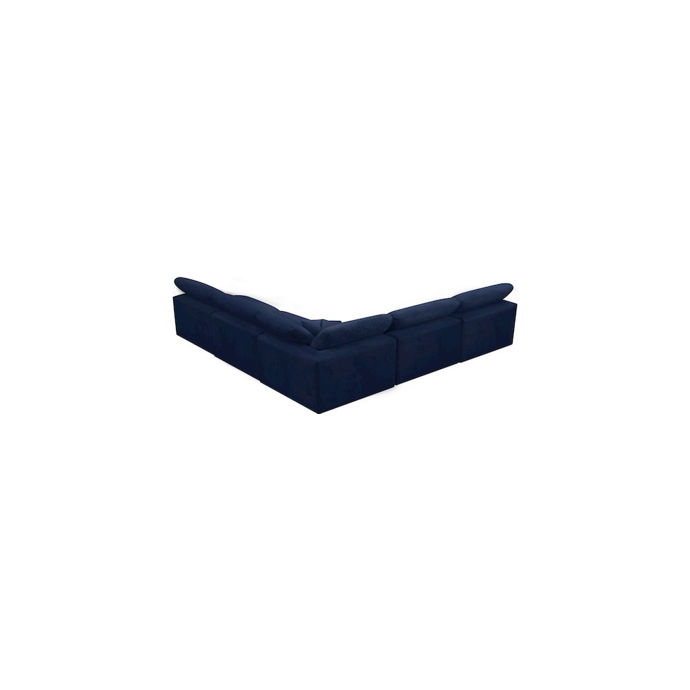 Cozy Navy Velvet Comfort Modular Sectional