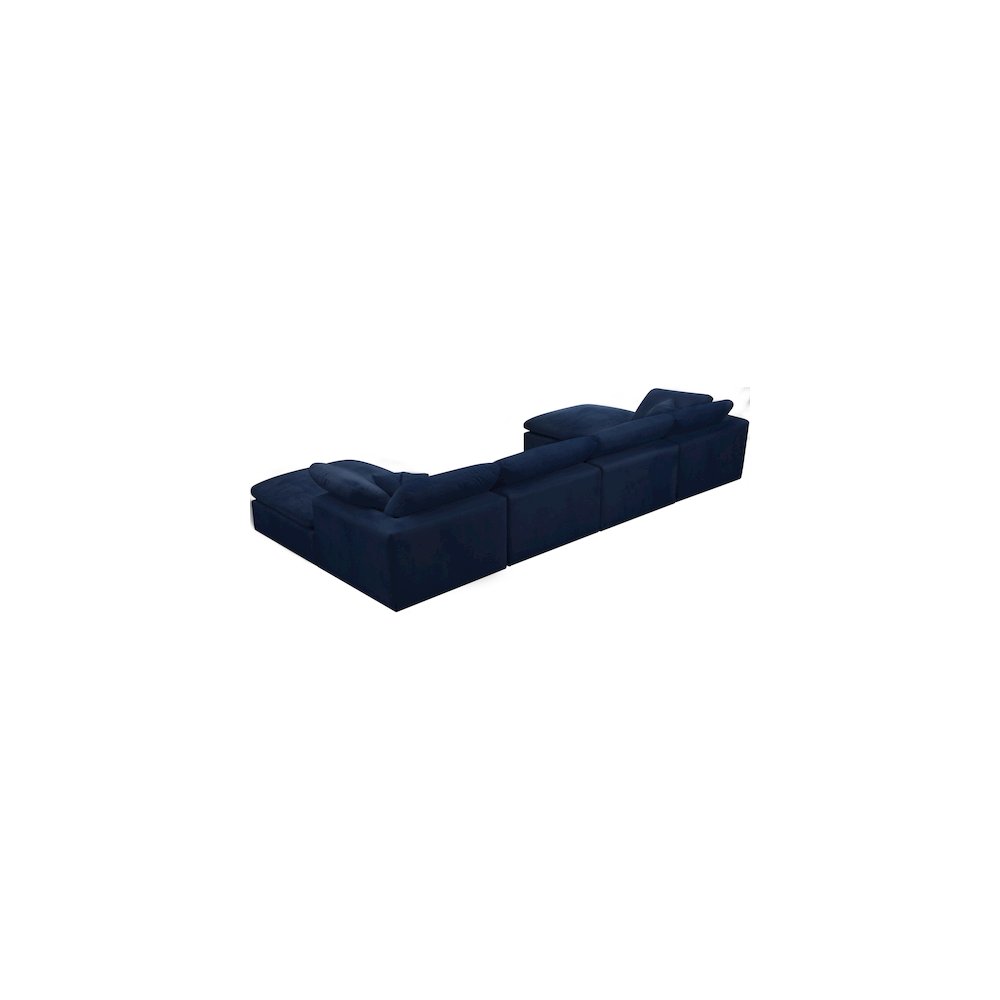 Cozy Navy Velvet Comfort Modular Sectional