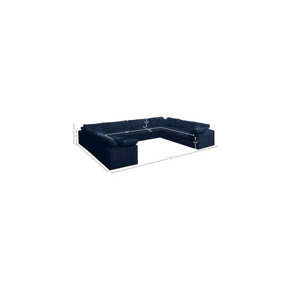 Cozy Navy Velvet Comfort Modular Sectional