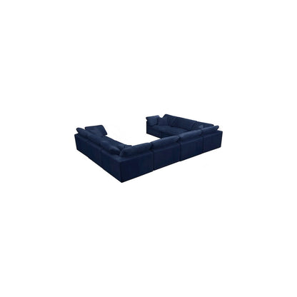 Cozy Navy Velvet Comfort Modular Sectional