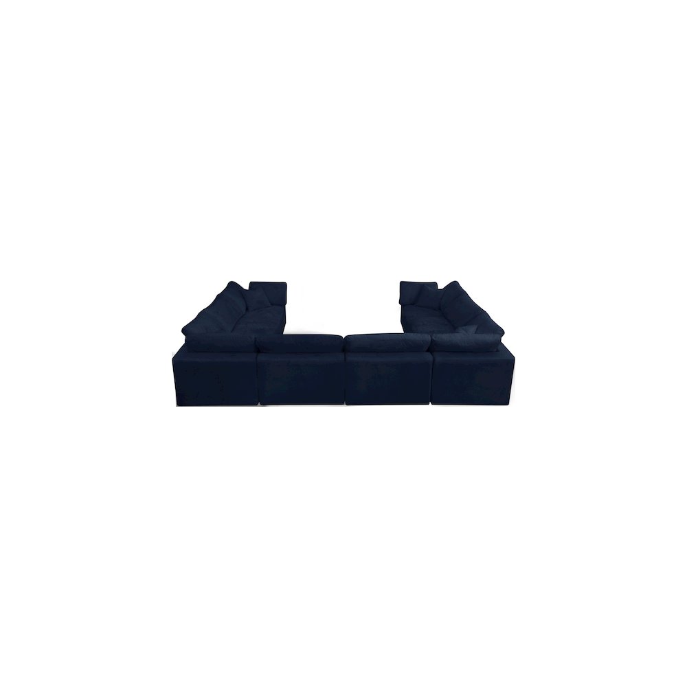 Cozy Navy Velvet Comfort Modular Sectional