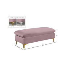Naomi Pink Velvet Ottoman