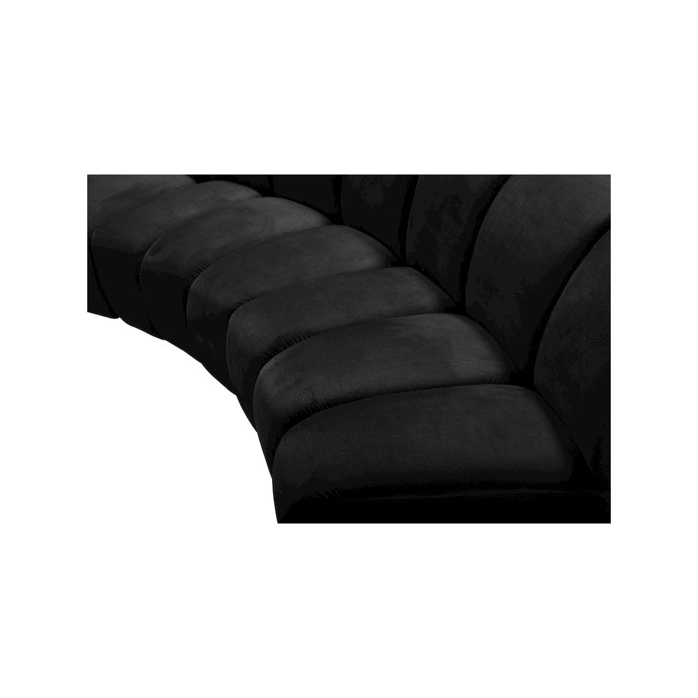 Infinity Black Velvet 10pc. Modular Sectional