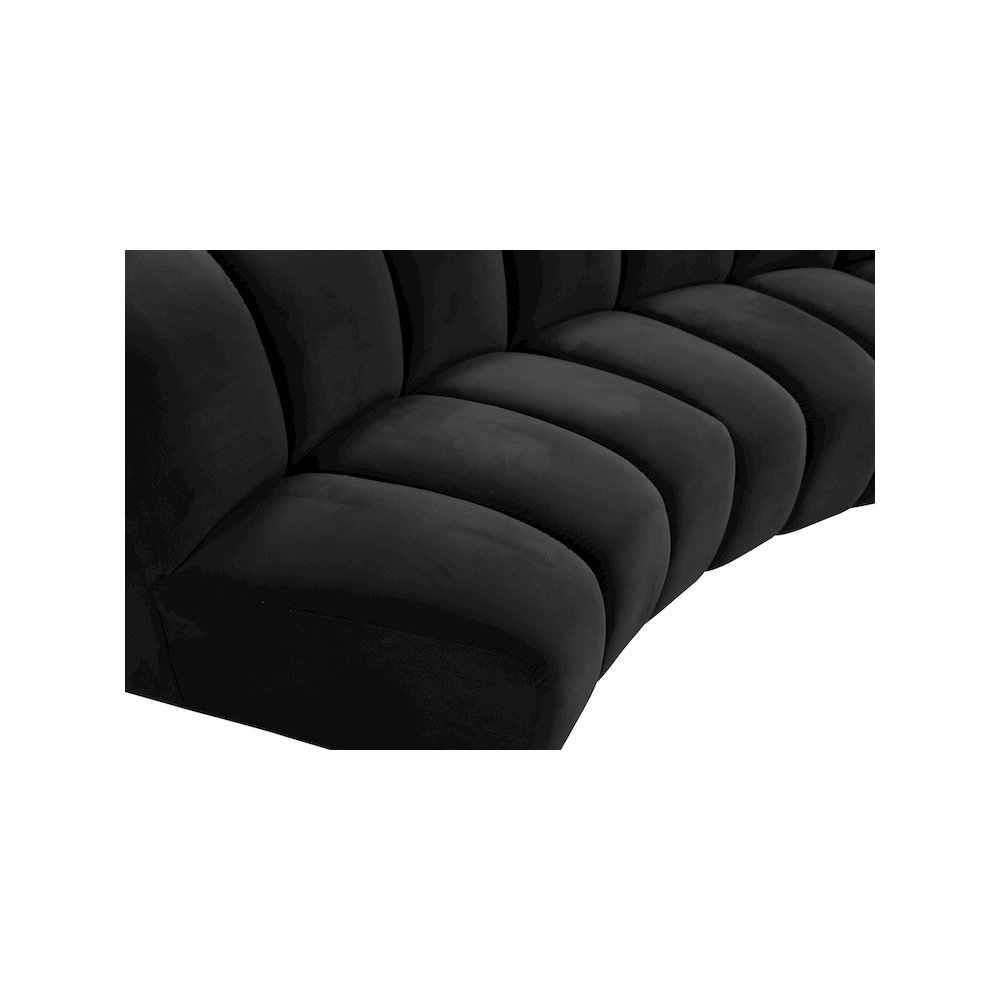 Infinity Black Velvet 12pc. Modular Sectional