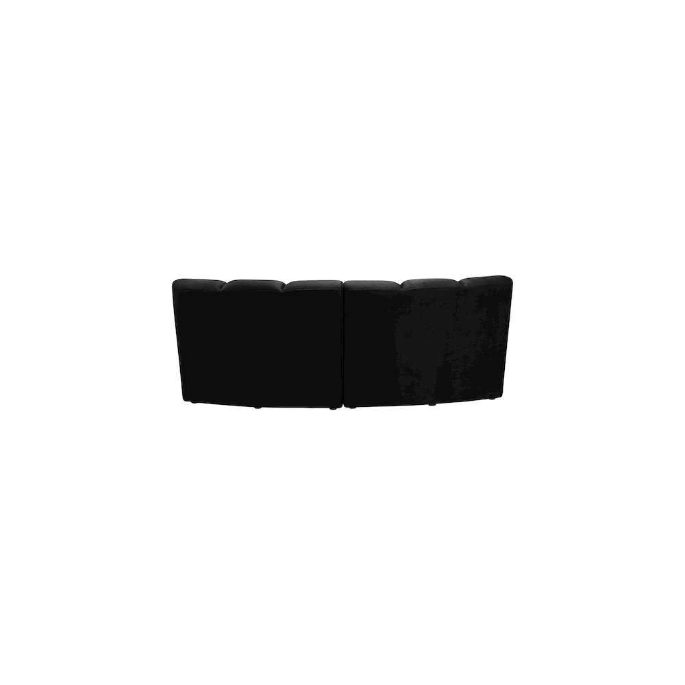 Infinity Black Velvet 2pc. Modular Sectional