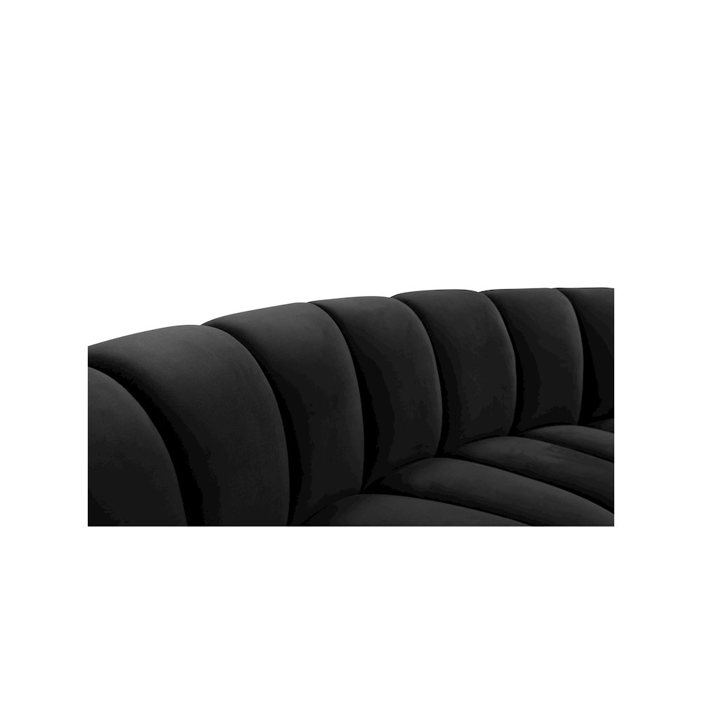 Infinity Black Velvet 2pc. Modular Sectional