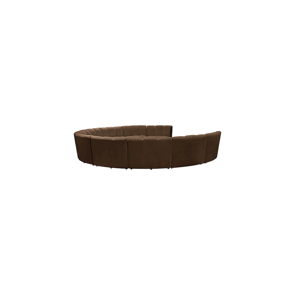 Infinity Brown Velvet 10pc. Modular Sectional