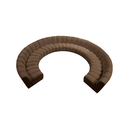 Infinity Brown Velvet 10pc. Modular Sectional
