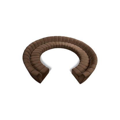Infinity Brown Velvet 11pc. Modular Sectional