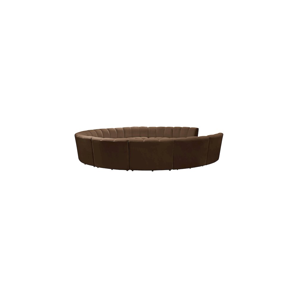 Infinity Brown Velvet 11pc. Modular Sectional
