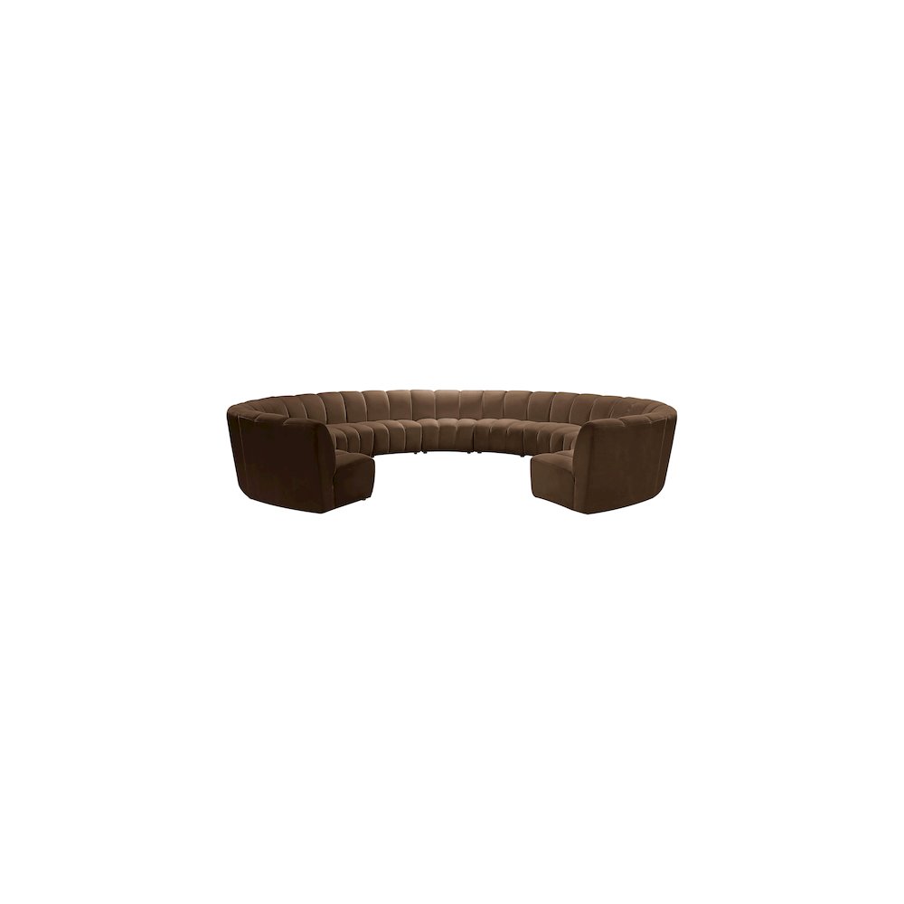 Infinity Brown Velvet 11pc. Modular Sectional