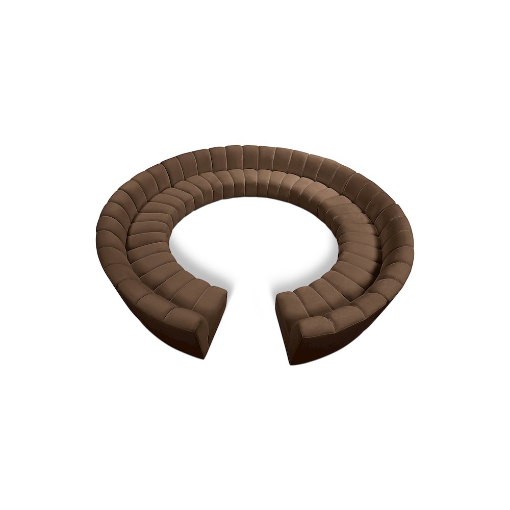 Infinity Brown Velvet 12pc. Modular Sectional