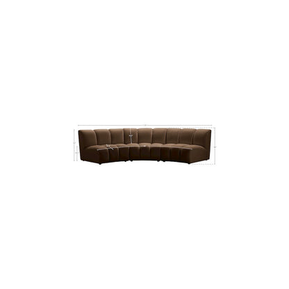Infinity Brown Velvet 3pc. Modular Sectional