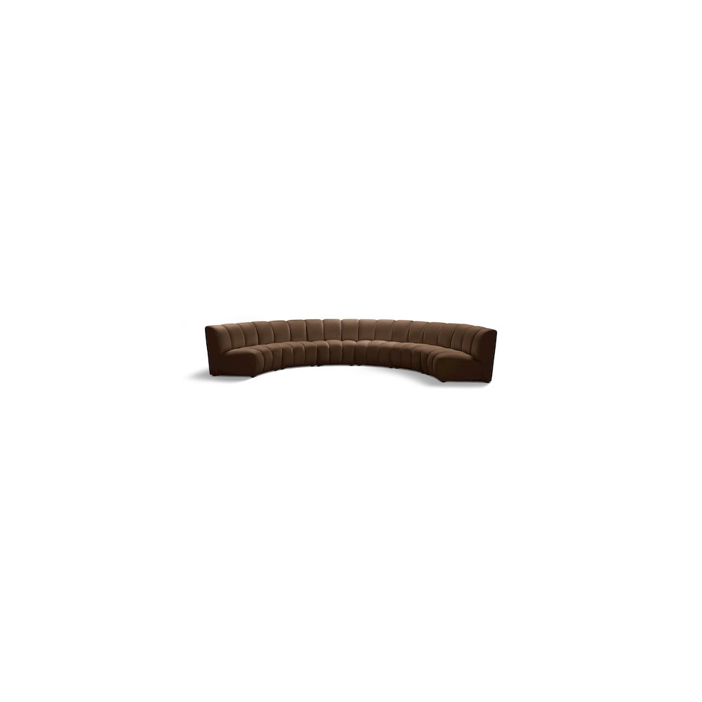 Infinity Brown Velvet 6pc. Modular Sectional