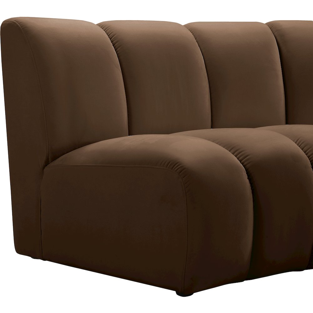 Infinity Brown Velvet 9pc. Modular Sectional