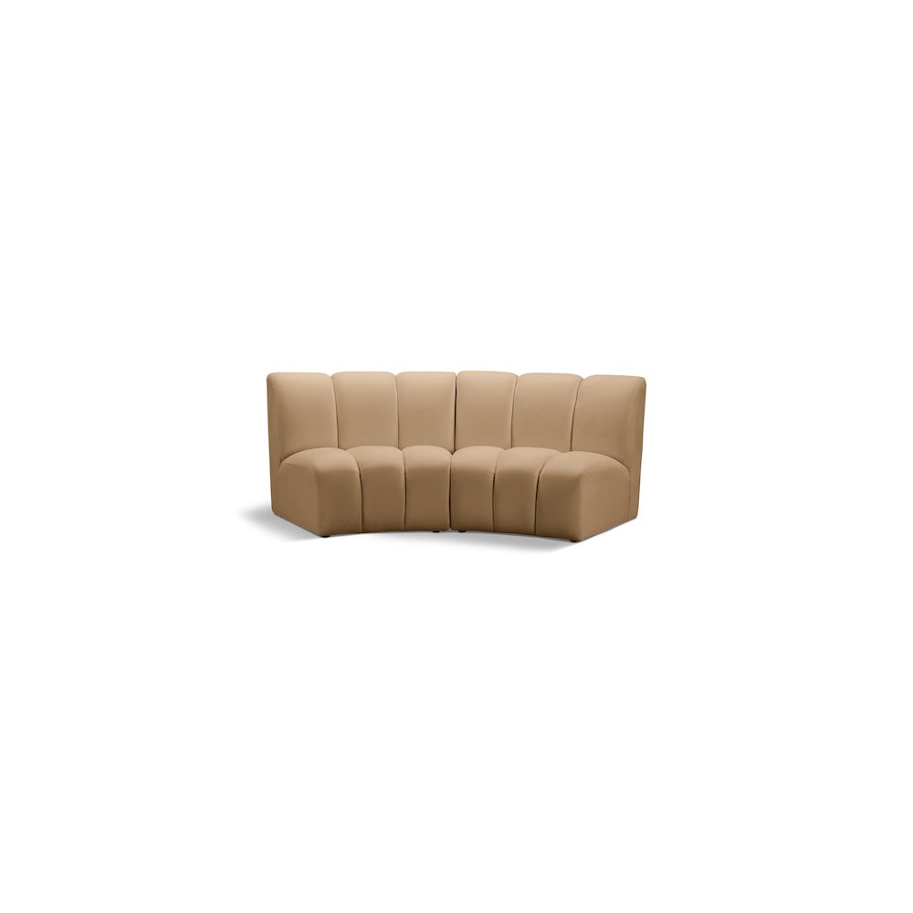 Infinity Camel Velvet 2pc. Modular Sectional