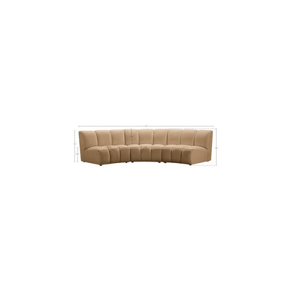Infinity Camel Velvet 3pc. Modular Sectional