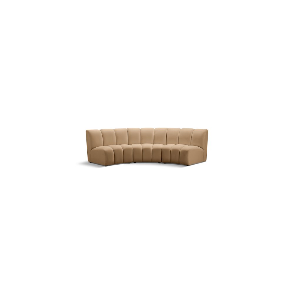 Infinity Camel Velvet 3pc. Modular Sectional