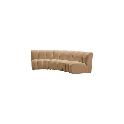 Infinity Camel Velvet 3pc. Modular Sectional