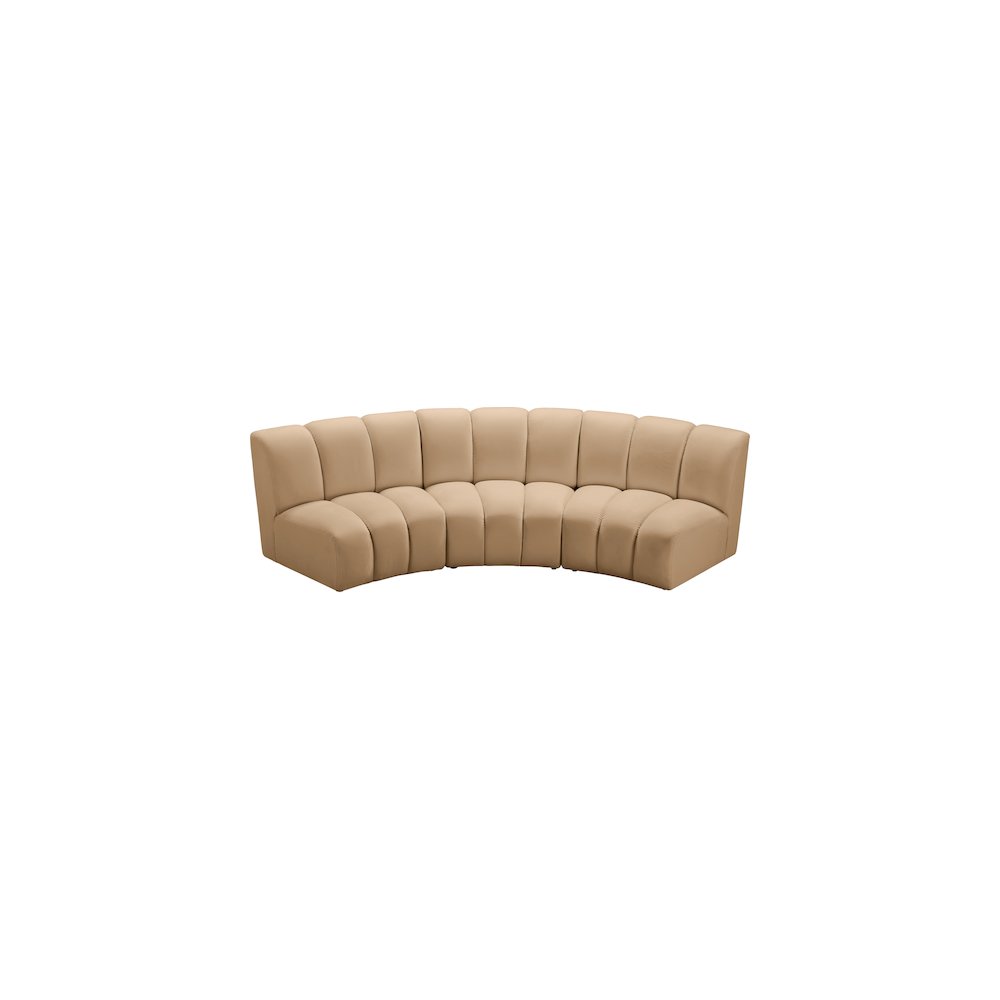 Infinity Camel Velvet 3pc. Modular Sectional