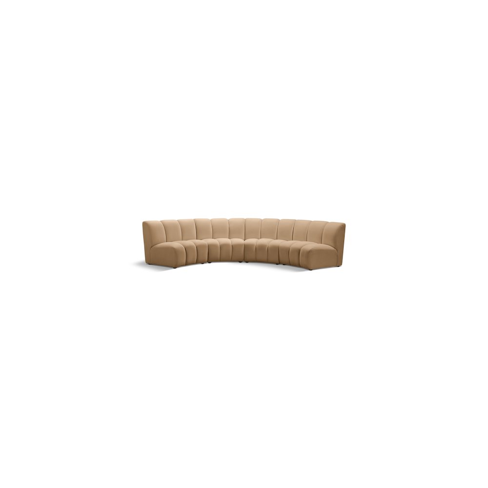 Infinity Camel Velvet 4pc. Modular Sectional