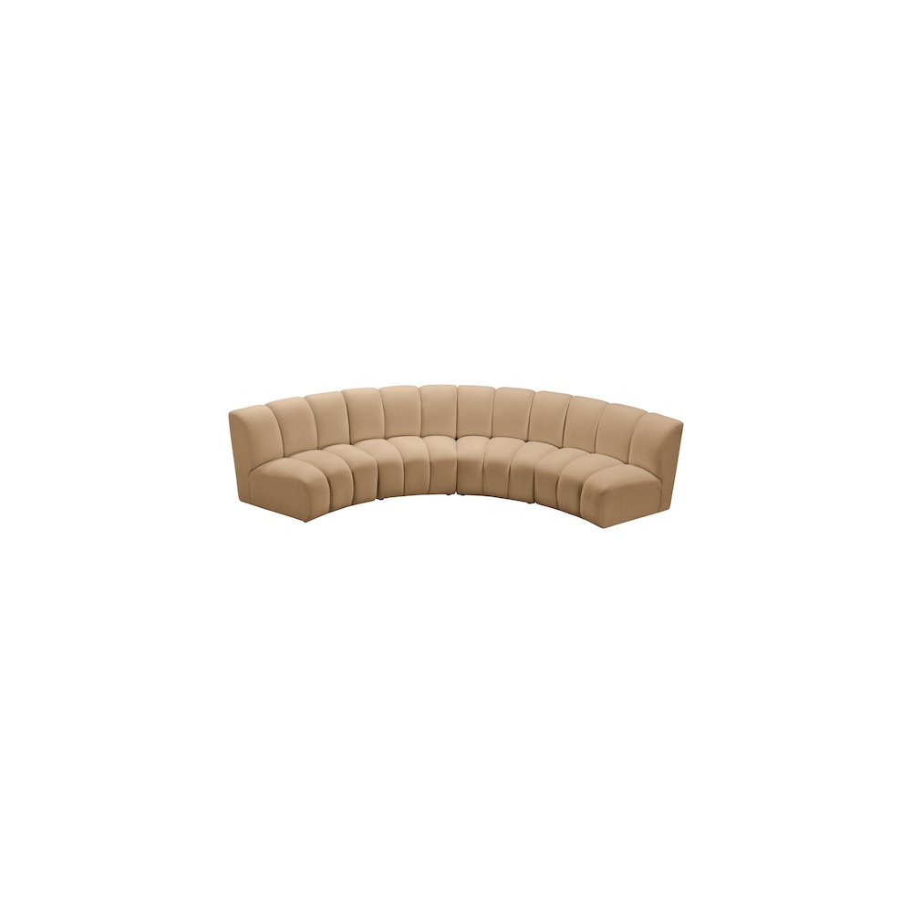 Infinity Camel Velvet 4pc. Modular Sectional