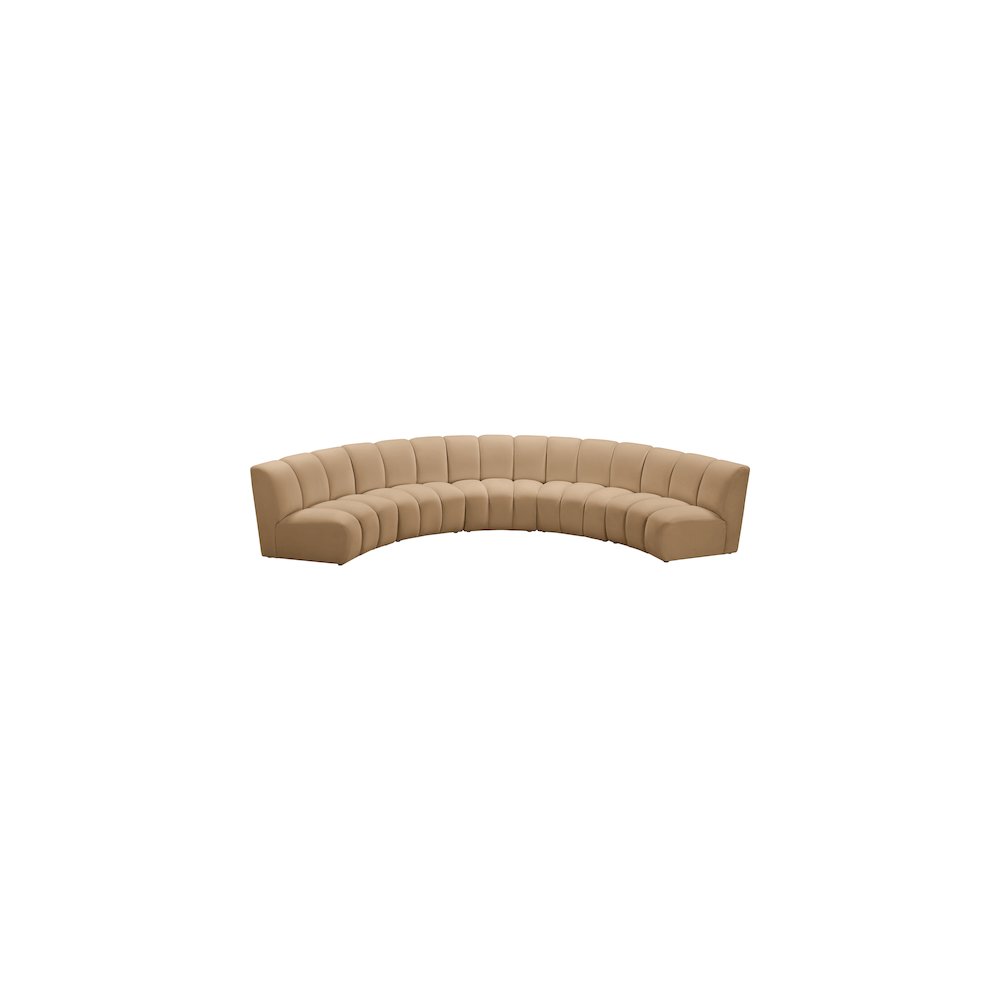 Infinity Camel Velvet 5pc. Modular Sectional