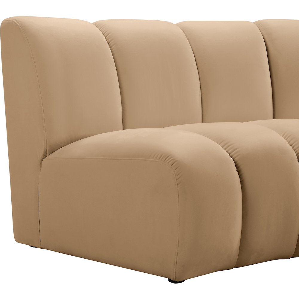 Infinity Camel Velvet 5pc. Modular Sectional