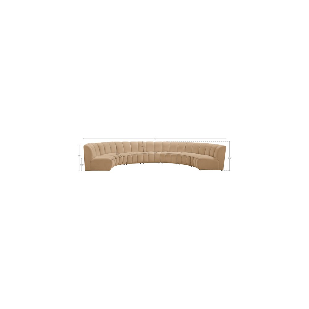 Infinity Camel Velvet 7pc. Modular Sectional