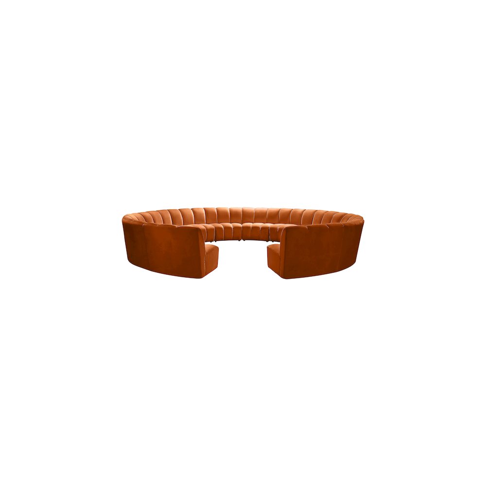 Infinity Cognac Velvet 12pc. Modular Sectional